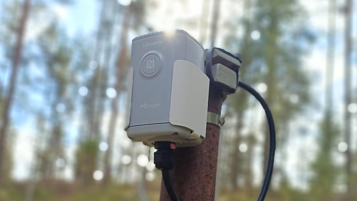 IoT-sensor som mäter grundvattnet.