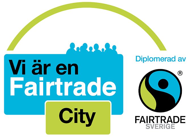 Vi är en Fairtrade city-logga